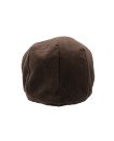 Made in UK Moleskin Shenmore Flat Cap Brown